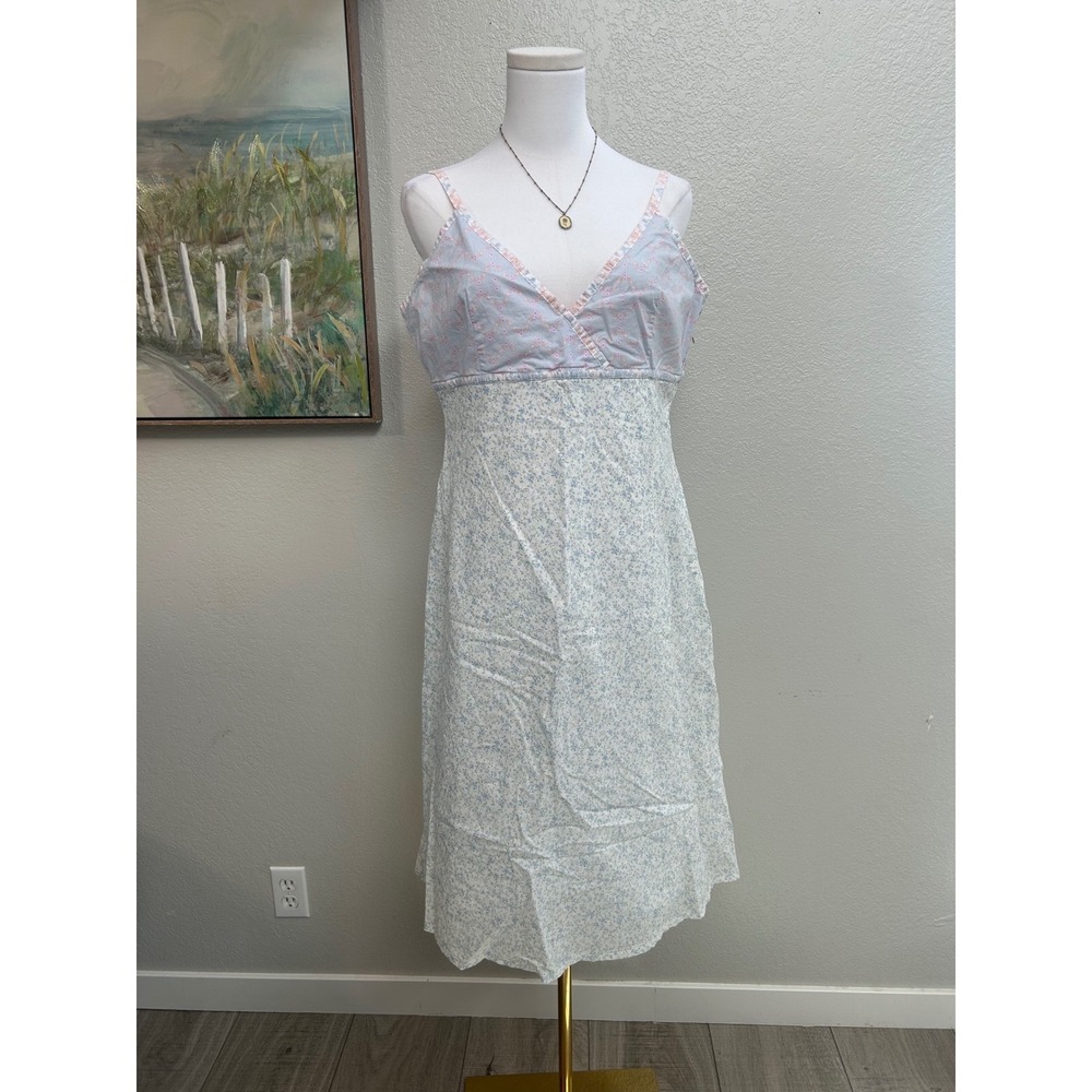 Sisley Made In Italy Floral Slip Dress Coquette Fairycore Y2K Mini Dress L